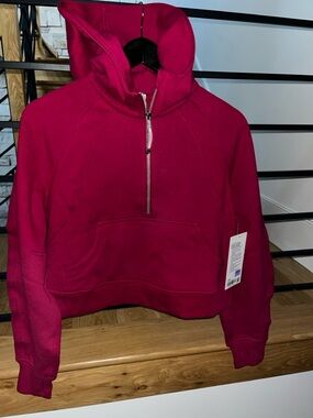 Lululemon NWT Scuba Oversized Half-Zip Hoodie in Deep Pink, S/XS